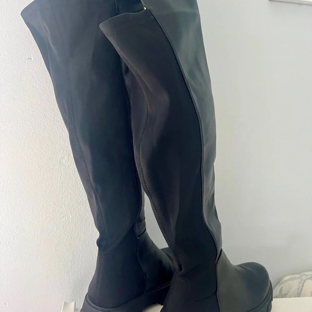 Rouge! Black Over the Knee Boots - Picture 2 of 8